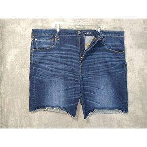 American Eagle Shorts Mens 44 Blue Denim Airflex Athletic Fit High Rise Cut Off
